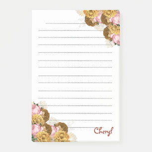 Back to School Floral Post-it Notes