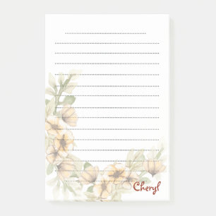 Back to School Floral Post-it Notes