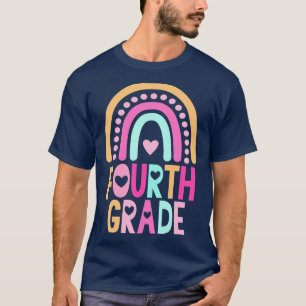 Back To School fourth Grade Rainbow Kids Women Men T-Shirt