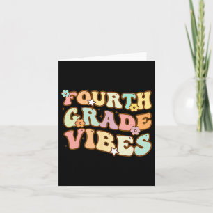 Back To School Fourth Grade Vibes Student Teacher Card