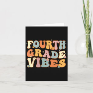 Back To School Fourth Grade Vibes Student Teacher  Card