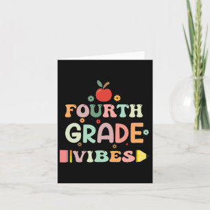 Back To School Fourth Grade Vibes Student Teacher  Card