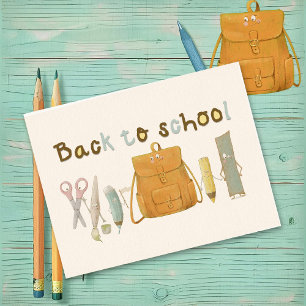 Back to School Friends Postcard