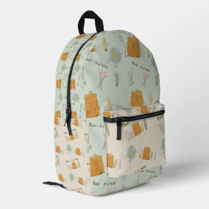Back to School Friends Printed Backpack