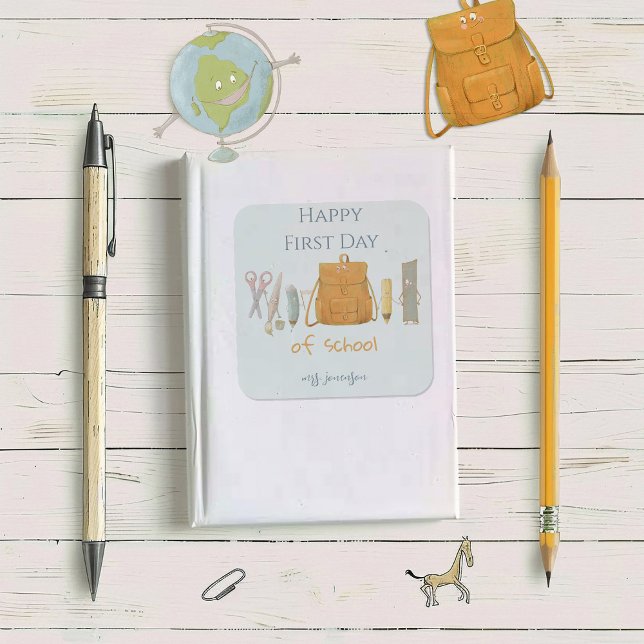 Back to School Friends Square Sticker (Creator Uploaded)