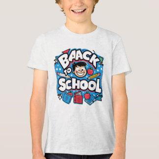 Back to School Fun – Colourful Cartoon Tri-Blend Shirt