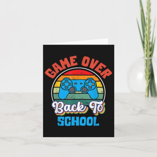 Back To School Fun Game Over Teacher Student Contr Card (Front)