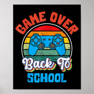 Back to School Fun Game Over Teacher Student Contr Poster