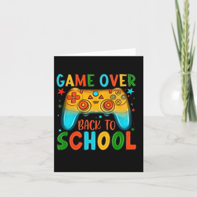 Back To School Fun Game Over Teacher Student Kid  Card (Front)