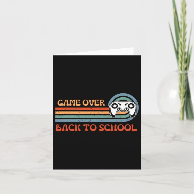 Back To School Fun Game Over Teacher Student Video Card (Front)