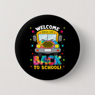 Back To School Fun Outfit School Bus Driver  6 Cm Round Badge