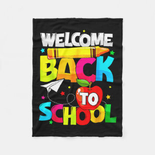 Back To School Fun Student Teacher Love Kid Fleece Blanket