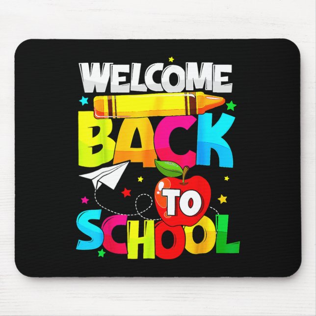 Back To School Fun Student Teacher Love Kid  Mouse Pad (Front)