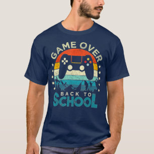 Back to School Funny Game Over Teacher Student Con T-Shirt