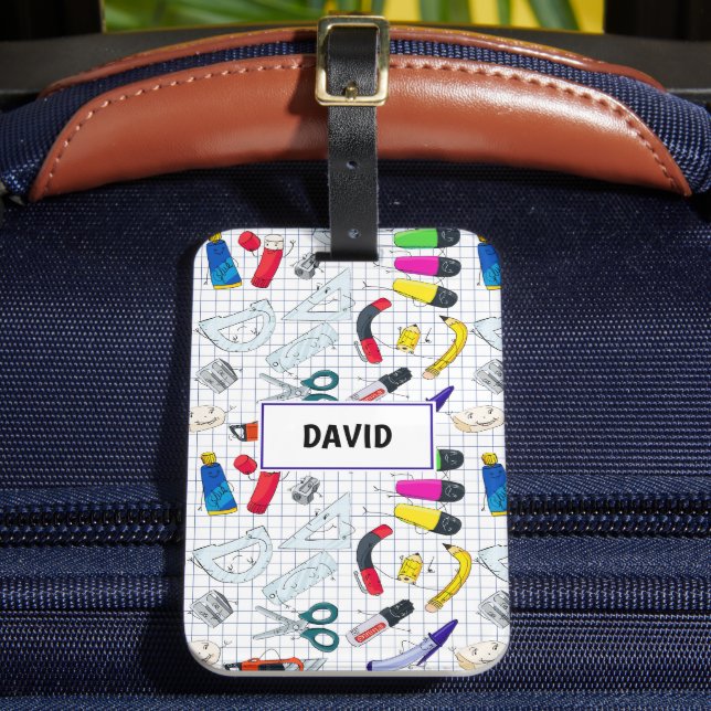 Back to School funny party Luggage Tag (Front Insitu 2)