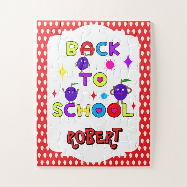 Back to School Funny Plum Chaos Jigsaw Puzzle (Vertical)