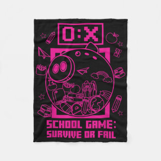 Back To School Funny School Game Survive Or Fail S Fleece Blanket