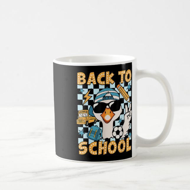 Back To School Funny Silly Goose First Day Of Scho Coffee Mug (Right)