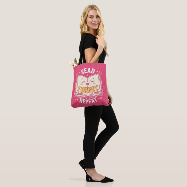Back to school Funny Sleepy Book Student  Tote Bag (On Model)