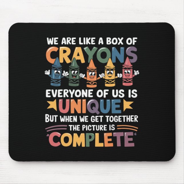 Back To School Funny Teacher We Are Like A Box Of  Mouse Pad (Front)
