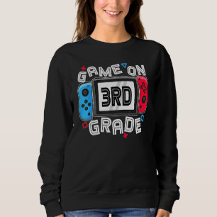 Back To School Game On 3rd Grade  Gamer Kids Boys Sweatshirt