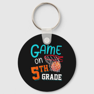 Back To School Game On 5th Grade Fun Basketball Ki Key Ring