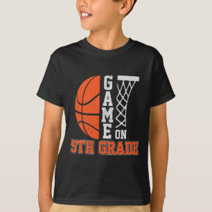 Back To School Game On 5th Grade Fun Basketball Ki T-Shirt