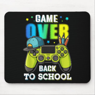 Back To School Game Over For Boy Kids Gamers Boys Mouse Pad