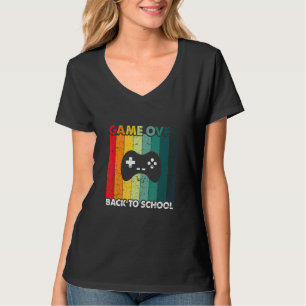 Back To School Game Over Retro Controller Teacher T-Shirt
