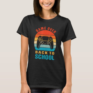 Back to School Game Over Teacher Student Controll T-Shirt