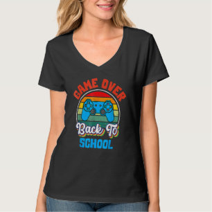 Back To School  Game Over Teacher Student Controll T-Shirt