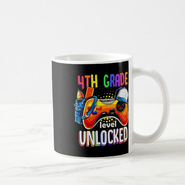 Back To School Gamepad 4th Fourth Grade Level Unlo Coffee Mug (Right)