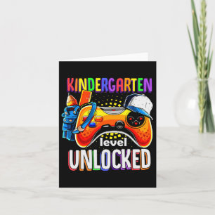 Back To School Gamepad Kindergarten Level Unlocked Card
