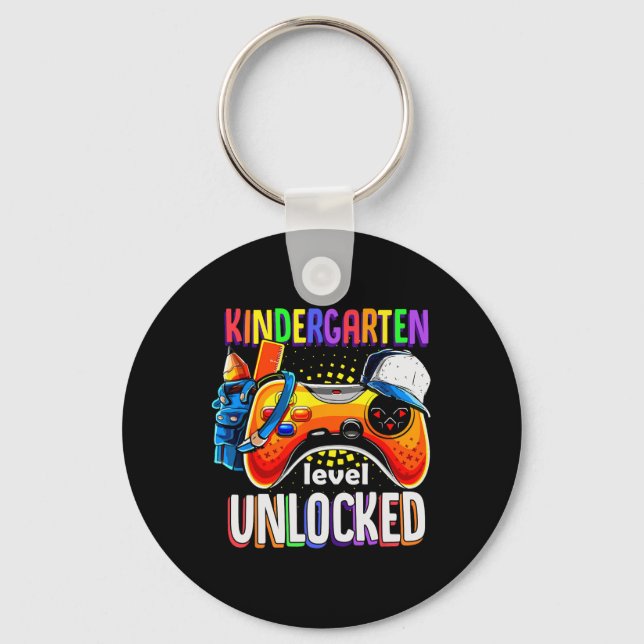 Back To School Gamepad Kindergarten Level Unlocked Key Ring (Front)