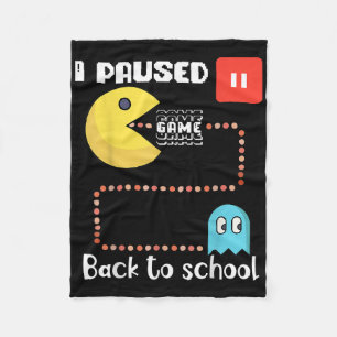 Back To School Gamer Squad I Paused My Game Fleece Blanket