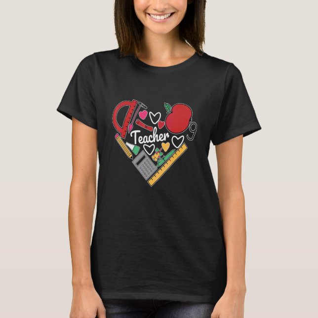 Back To School Geek Nerd Math Science Teacher   Ma T-Shirt (Front)