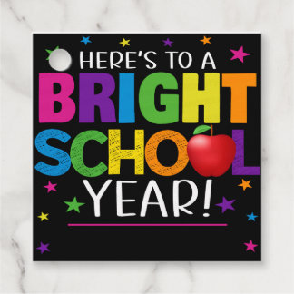 Back To School Gift Tag, Bright School Year Gift Favour Tags