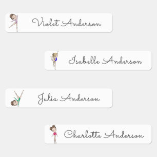 Back to School Girls Gymnastics Kids Name