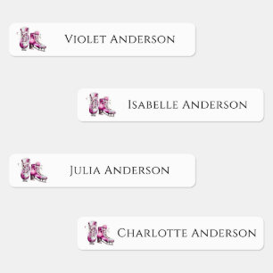 Back to School Girls Ice-Skating Kids Name