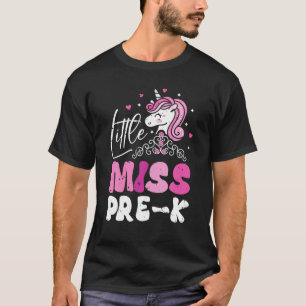 Back To School Girls Kids Little Miss Pre-K T-Shirt