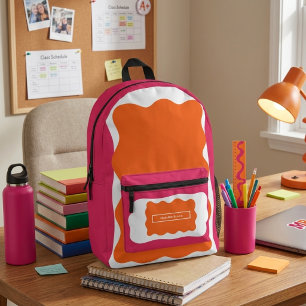 Back to school girly funky Modern Abstract Printed Backpack