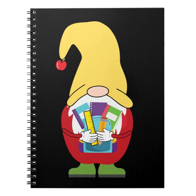 Back to School Gnome  Notebook (Front)