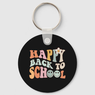 Back To School Gnoovy Retro Vintage First Day Of S Key Ring