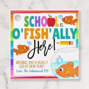 Back to School Goldfish Tag