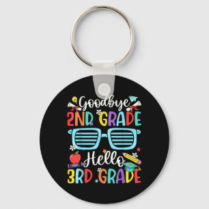 Back To School Goodbye 2nd Hello 3rd Grade Boy Key Ring