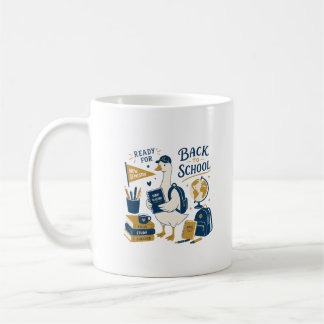 Back To School Goose Retro Coffee Mug
