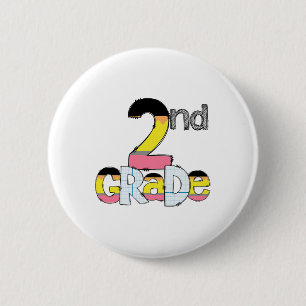 Back To School Grade Level 6 Cm Round Badge