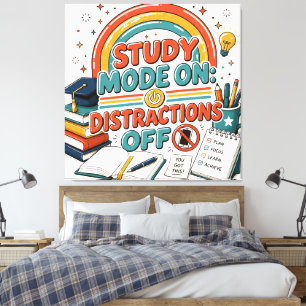 Back to School Graphic College Study Gift, Canvas Print