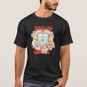Back To School Groovy Retro Teacher Student Daisy T-Shirt