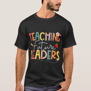 Back To School Groovy Teacher Teaching Future Lead T-Shirt
